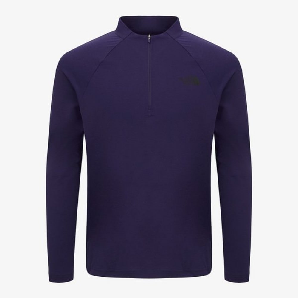 ノースフェイス メンズ アセンド 長袖ジップティー DARK PURPLE NT7LR01C