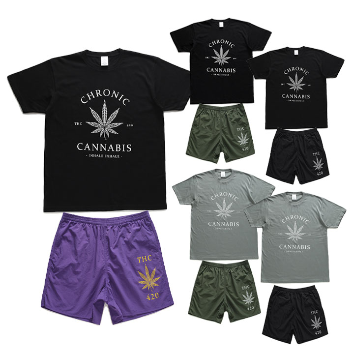 ACE FLAG 上下セット 半袖 ブランド Tシャツ ハーフパンツ メンズ 春夏用 全5色 大きいサイズ エースフラッグ セットアップ ナイロンパンツ 大麻