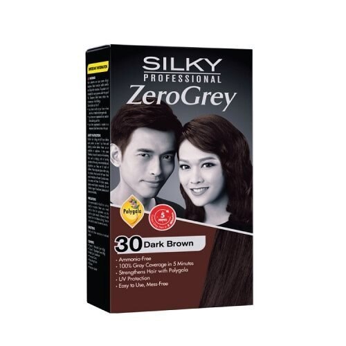 ヘアパック・トリートメント SILKY Professional ZeroGrey Hair Color 30 Dark Brown