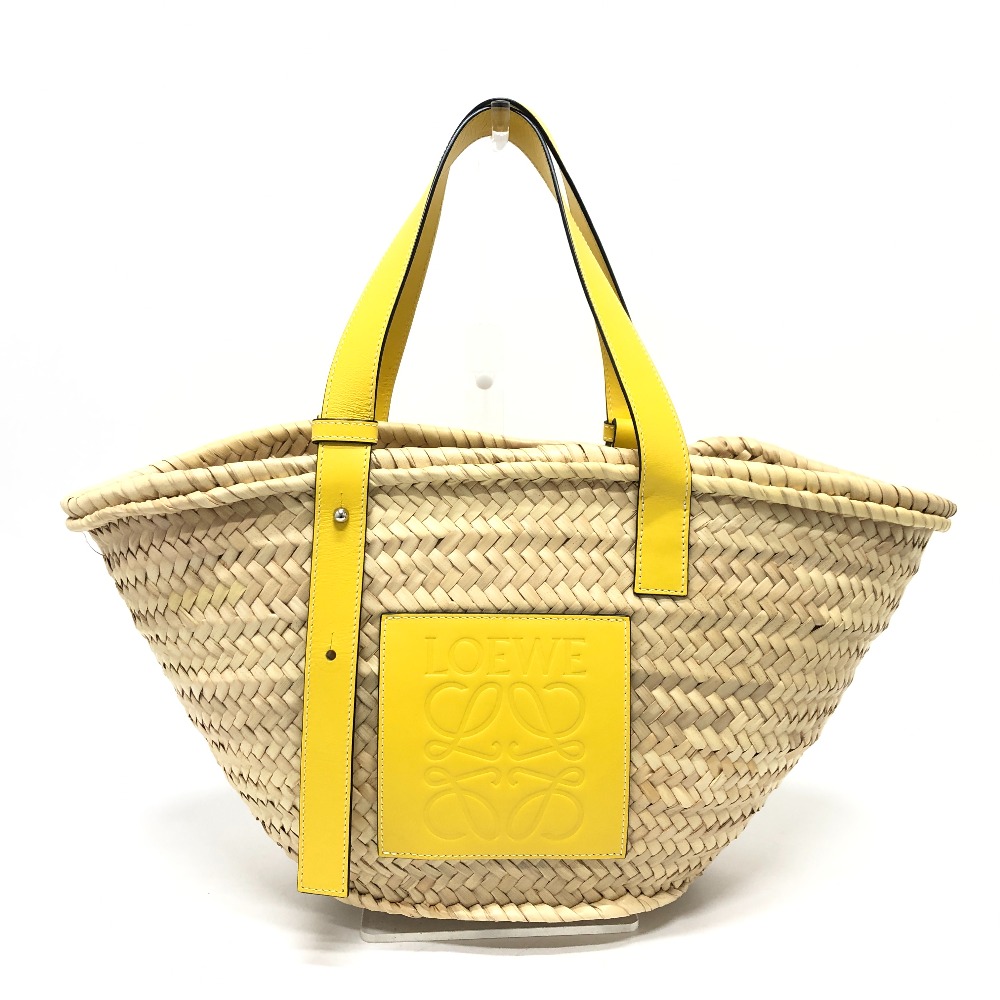 トートバッグ A223S92X04 アナグラム かごバッグ ミディアム バスケット カバン ストロー ベージュ