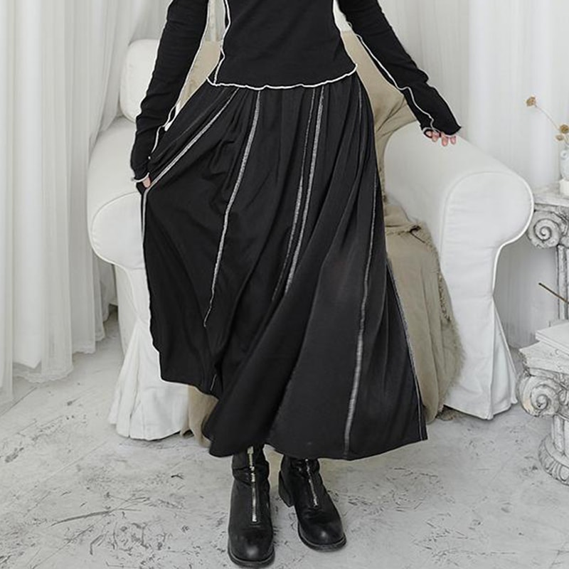 レディーススカートファッションサマーニューファッションホワイトエッジデコレーションカジュアルトレンドサマーファッションレディースニューカジュアルスカートファッションシンプルレディーススカート