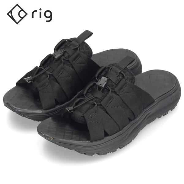 リグ リカバリーサンダル メンズ サンダル ブラック 黒 リカバリー シューズ コンフォート アウトドア rig footwear Wadu ワドゥ RG0027