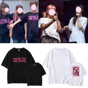 【2枚購入で200円 OFF！急速出荷】nmixxコンサート Nicetomixxyou 半袖tシャツ ルーズコットン 応援歌唱服