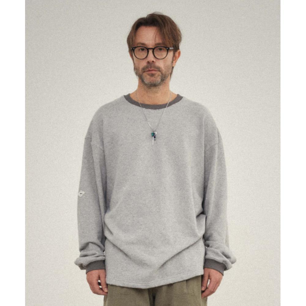 WMC Argyle punching long sleeve GRAY O-MOBAL4Z93004