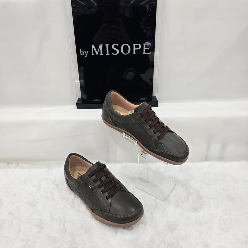 By 女性キルティングディテール ローカットスニーカー 112HT430DH008 KAKI 3 JJ