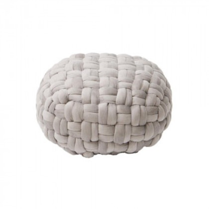 ベルベットプフ Mサイズ 約40R×20cm GY 270100921