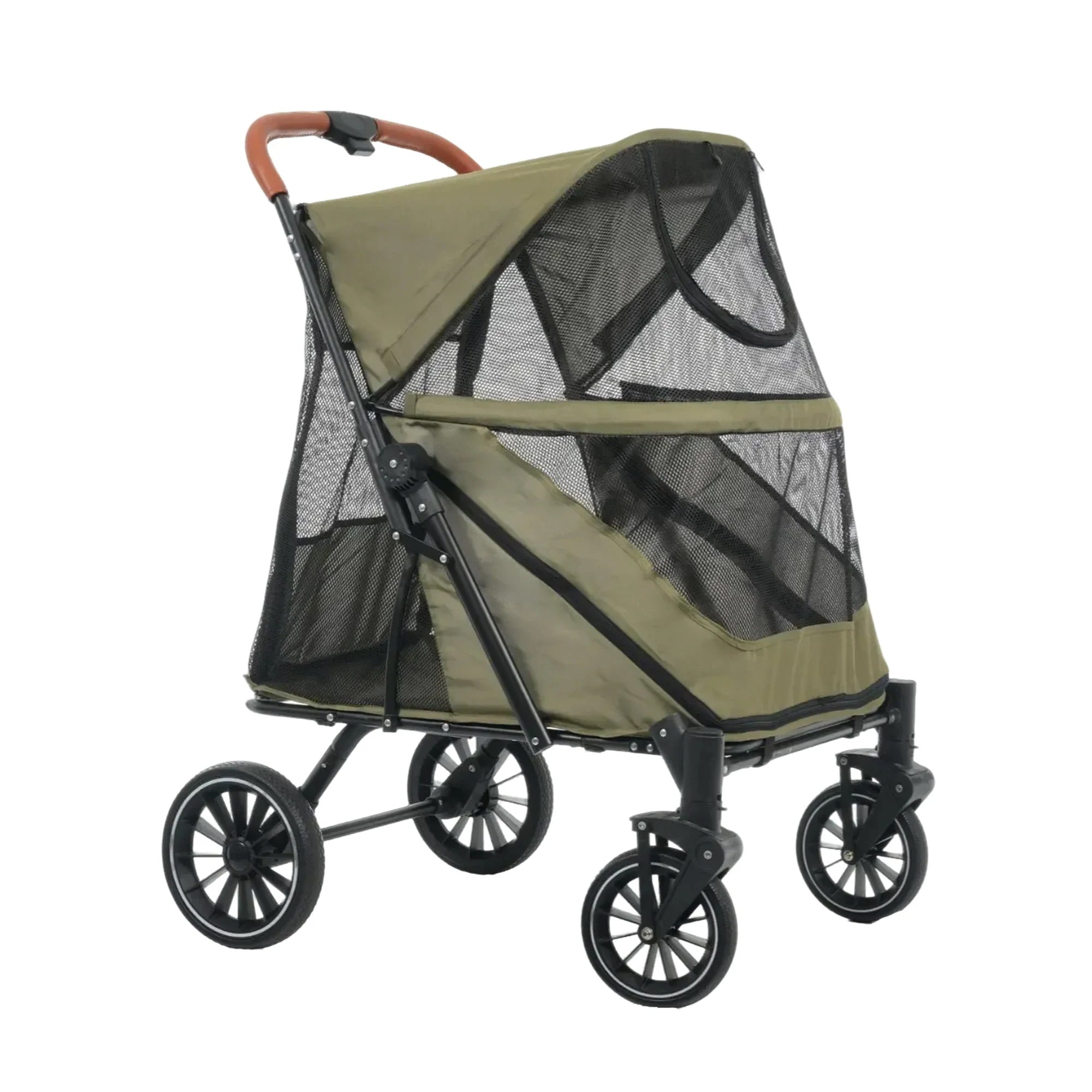 【175】ペットカート 耐荷重50 大型犬対応 前後ドア 乗りやすい 折りたたみ 多頭 ワンタッチ折り畳み 中型犬 小型犬 猫 軽量 組立簡単 工具不要 介護用 ドッグカート 犬 猫 動物 ペット用