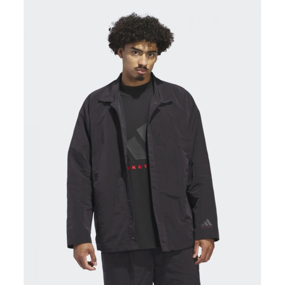 アディダスバスケットボールコーチジャケット-ブラック/IW5641