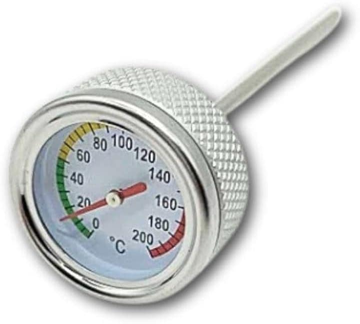 油温計 オイルフィラーキャップ ハンターカブ CT125 クロスカブ CC110 銀(シルバー（銀）)