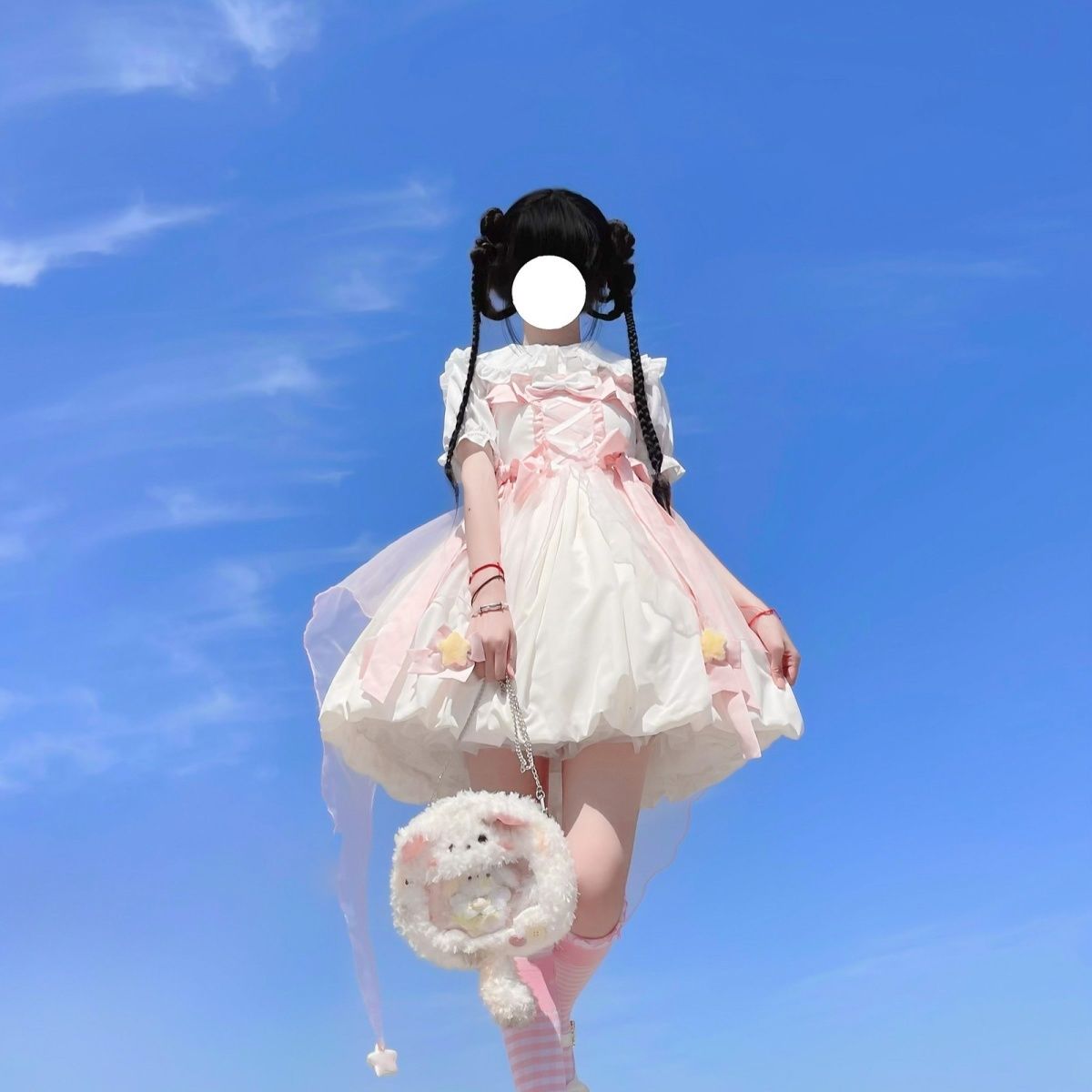 ロリータドレス クリーム入り はちみつ かわいい少女 ロリータスカート つぼみ 洋服 ロリー王女 ワンピース