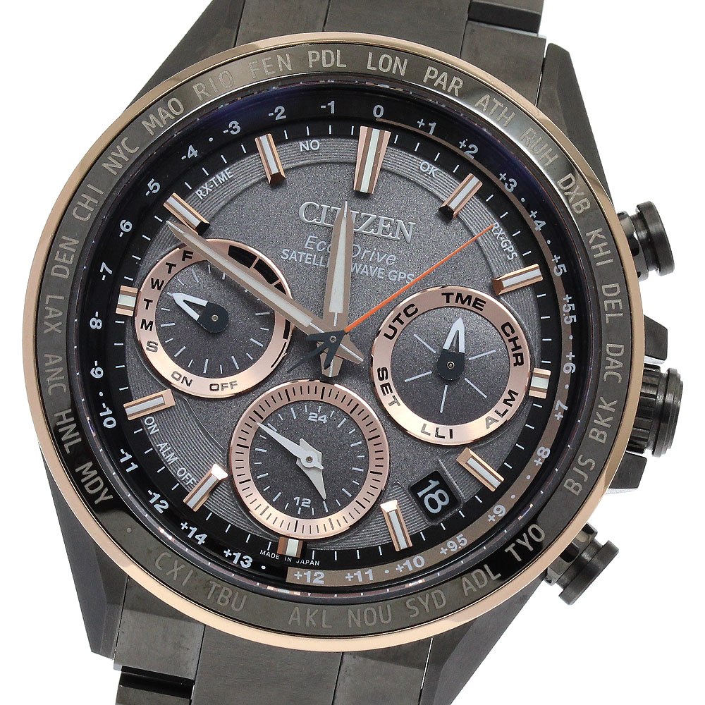 シチズン CITIZEN CC4016-67E/F950-T027318 アテッサ ACT Line エコドライブ ソーラー電波 メンズ 良品 箱・保証書付き_894721【中古】