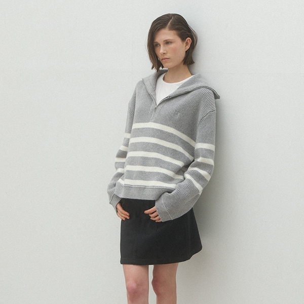 (T-6914)ESSENTIAL MANA STRIPE KNIT