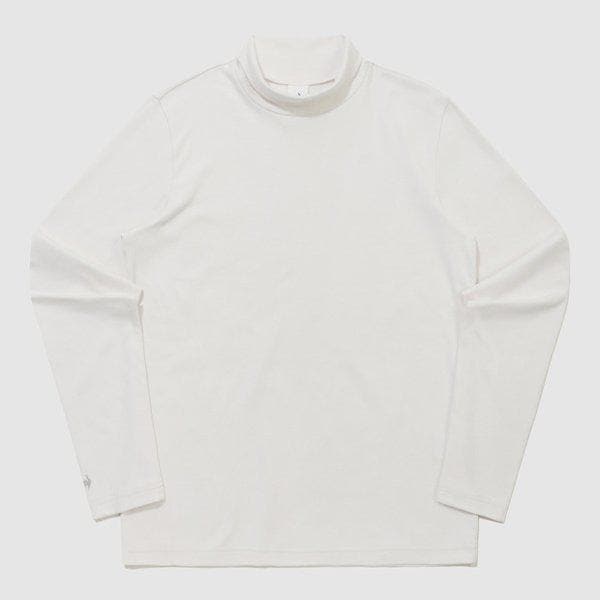 エッセンシャル レギュラー ピーチ起毛 モックネック 長袖 Tシャツ IVY / QQ423LRLO1 / 男女共用