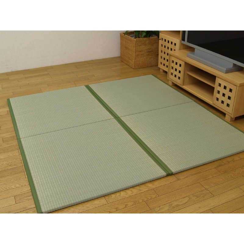 イケヒコ　ユニット畳　楽座 半畳 3枚セット（／88×88×2.2cm／裏すべり止め加工）