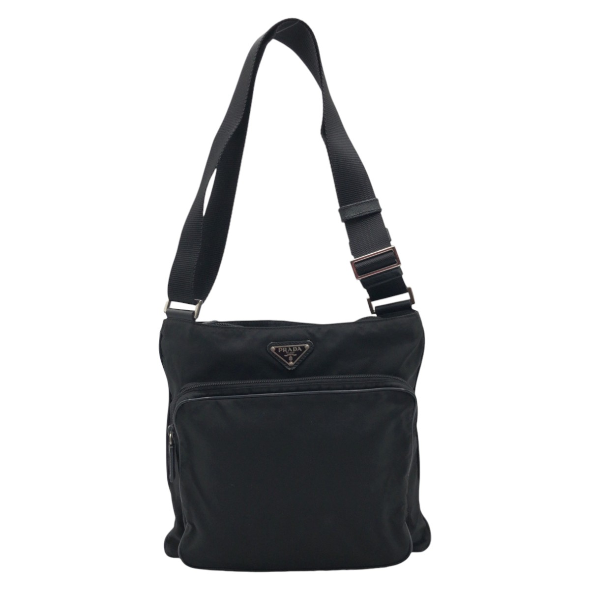 テスート 三角ロゴ ブラック 黒 ナイロン 斜め掛けショルダーバック メッセンジャーバッグ メンズ 408653