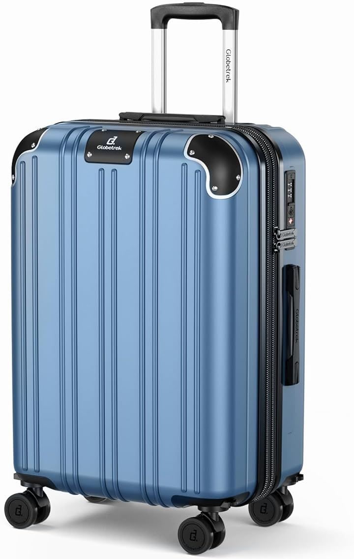 スーツケース 拡張機能＆ストッパー付き 超軽量 キャリーバッグ キャリーケース 出張 旅行 ビジネス (ブルー, L-28inch サイズ)