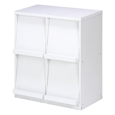 他サイト： ディスプレイラック ４マス 幅80cm ホワイト DP8085WHの商品画像