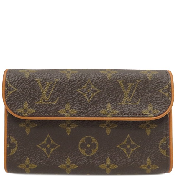 ルイヴィトン LOUIS VUITTON ウエストバッグ ポシェット フロランティーヌ モノグラムキャンバス モノグラム ゴールド金具 茶 ウエストポーチ ベルトバッグ M51855 FL0043・F
