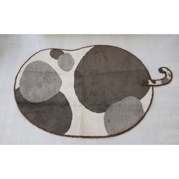 スミノエ ペット消臭ラグ ブチマル 130185cm ブラック メーカー直送