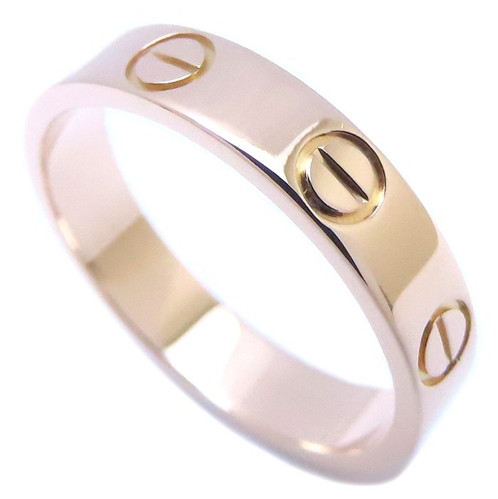 ミニラブ リング 指輪 #49 9号 K18PG ピンクゴールド/294147【中古】