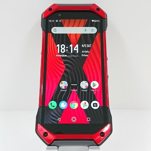 TORQUE 5G KYG01 au レッド 送料無料 本体 c11238 【中古】