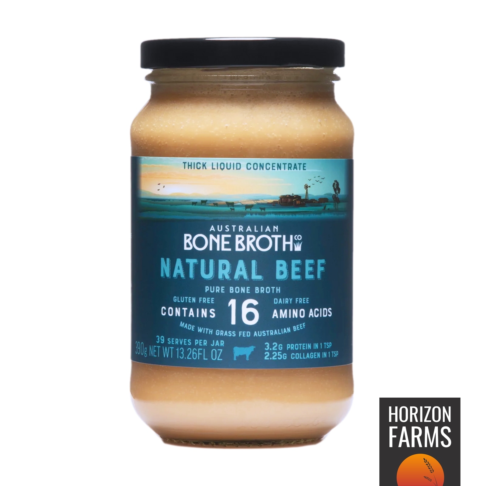 無添加 保存料不使用 100% グラスフェッドビーフ ボーンブロススープの素 牛骨 エキス 濃縮タイプ 牧草牛 (390g 39杯分)