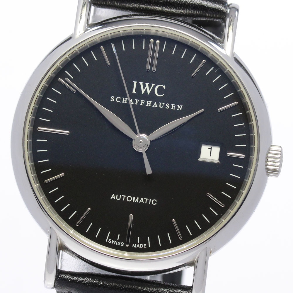 IWC SCHAFFHAUSEN IW356308 ポートフィノ デイト 自動巻き メンズ 保証書付き_837037【中古】