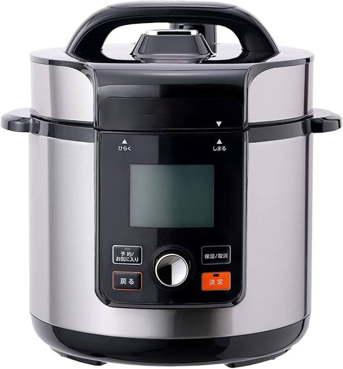 3.2L 電気圧力鍋 幅275×高さ280×奥行274mm 80種類の自動調理メニュー内蔵 ボタンを押すだけの簡単調理 「加圧時間」「火力」「圧力調整」 1台9役