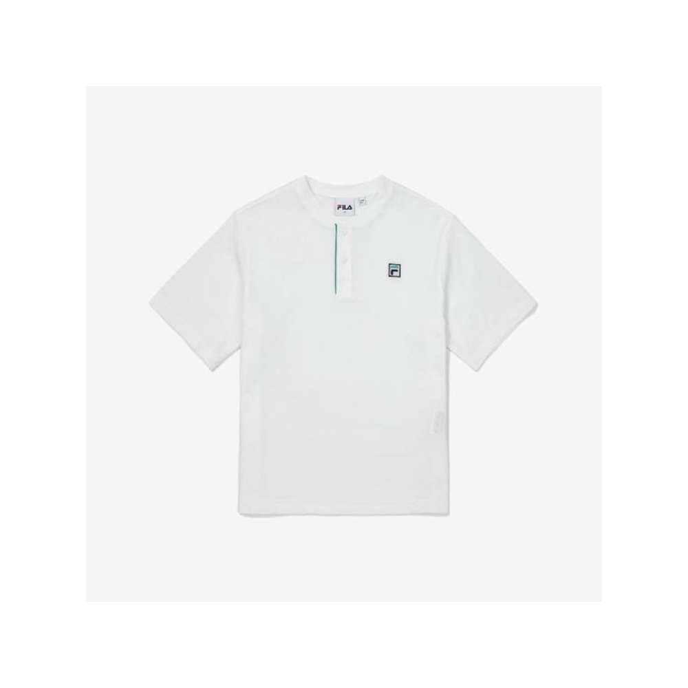 [FILA KIDS] ヘンリーネックファンクショナル T シャツ (FK2RSF2202X_OWH) Q0ZFK2RSF2202XOWH