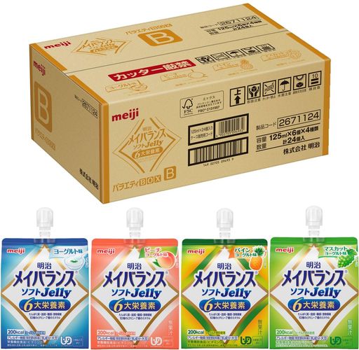メイバランスソフトゼリー バラエティBOX B 125ML×24(4種×6) 6大栄養素配合 明治 6,772円