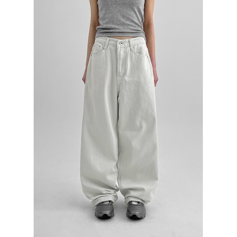 ブラックアップ [ニュースプリング] ロングナットセミバルーンワイドコットンパンツ