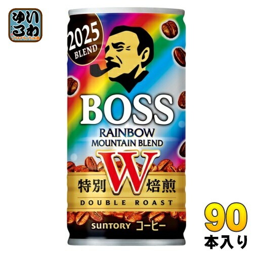 サントリー BOSS ボス レインボーマウンテンブレンド 185g 缶 90本 (30本入×3 まとめ買い) 缶コーヒー 珈琲 コーヒー飲料