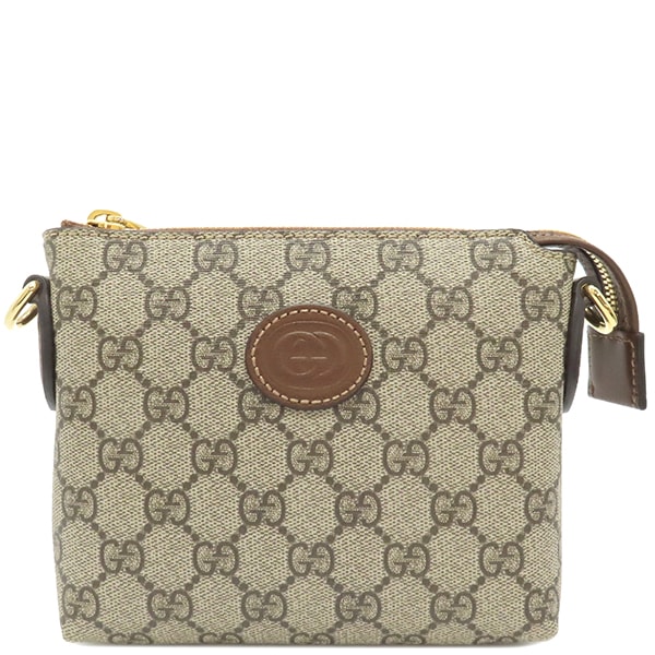 グッチ GUCCI 2WAYバッグ 3WAY インターロッキングG ミニバッグ GGスプリームキャンバス ベージュ ゴールド金具 茶 ショルダー クラッチ ポーチ 723306 【保存袋】【中古】