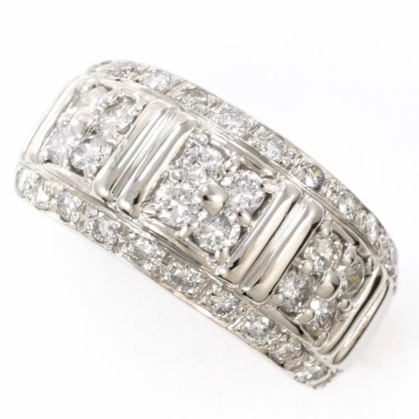 PT900 プラチナ リング 指輪 11号 ダイヤ 1.00 カード鑑別書 ジュエリー 中古