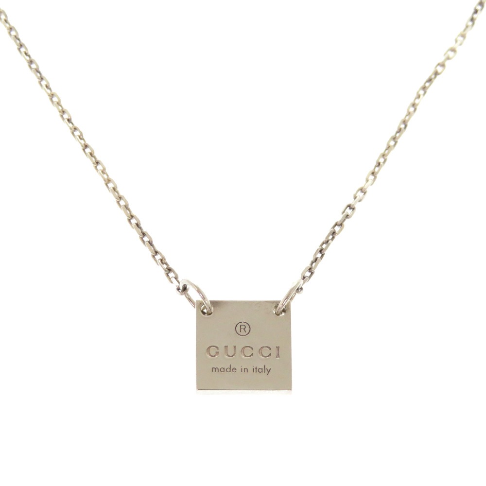 美品 スクエア トレードマーク ネックレス シルバー925/シルバー925 シルバー 0692【中古】 レディース