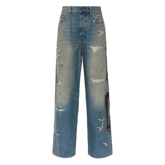 AMIRI Women Denim Pants AWBMJE1015 DRIBL BLUE