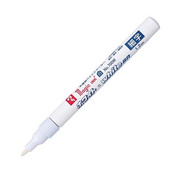 (まとめ) 寺西化学 油性ペイントマーカー マジックインキ ホワイト・white SR No.700W (細字) M700W 1本 (×100セット)