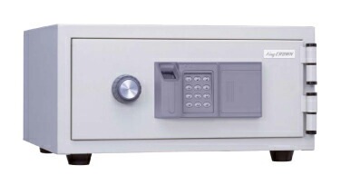 日本アイエスケイ(旧キング工業)HOME SAFE家庭用耐火金庫 指紋認証耐火金庫 CPS-FPE-A4 ３０分耐火性能試験合格 地震 災害 防災