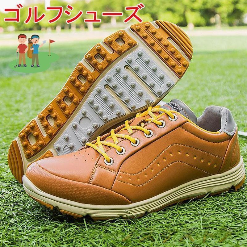 ゴルフシューズ メンズ おしゃれ 大きいサイズ 4E 幅広 ビジネスシューズ ソフトスパイク 軽量 動きやすい 通気 耐久 耐滑 練習場 プレゼント 父の日 退職祝い