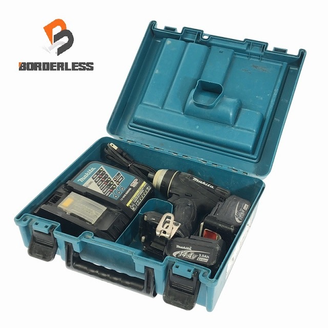 used makita マキタ 14.4V 充電式インパクトドライバ TP131DRFXB 黒/ブラック バッテリ2個(3.0Ah) 充電器 ケース付 100502