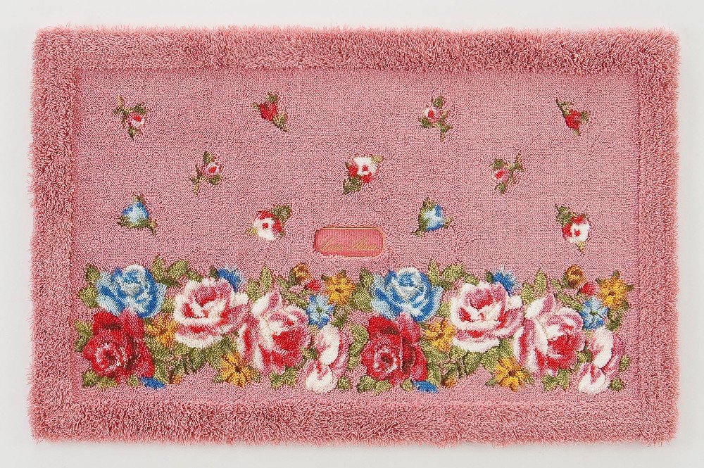 カワサキ(Kawasaki) 浴室足ふきマット ローズピンク 50×80cm
