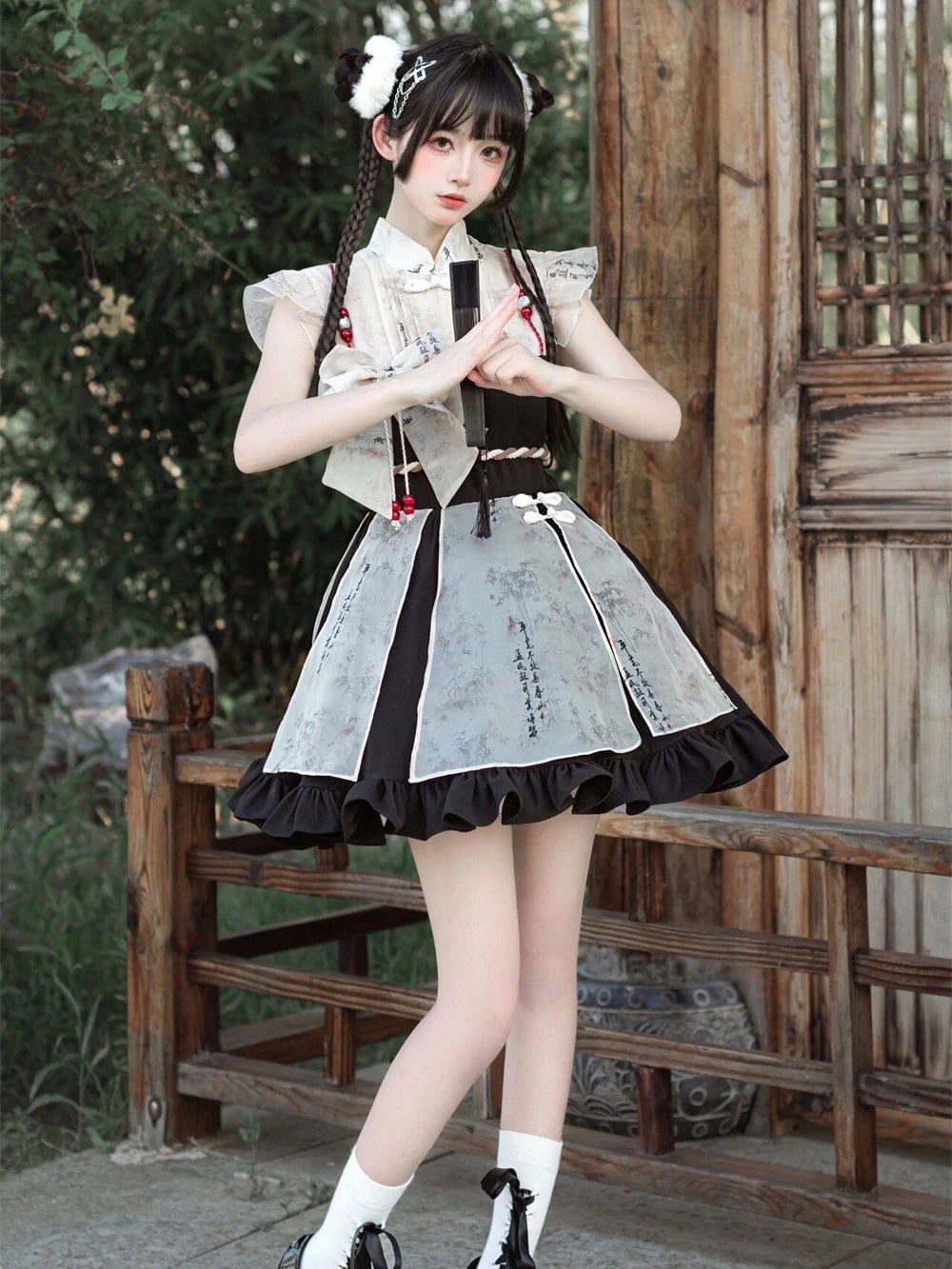 ロリータドレス チャイナドレス ワンピース 2024 夏服 新作 韓国ファッション
