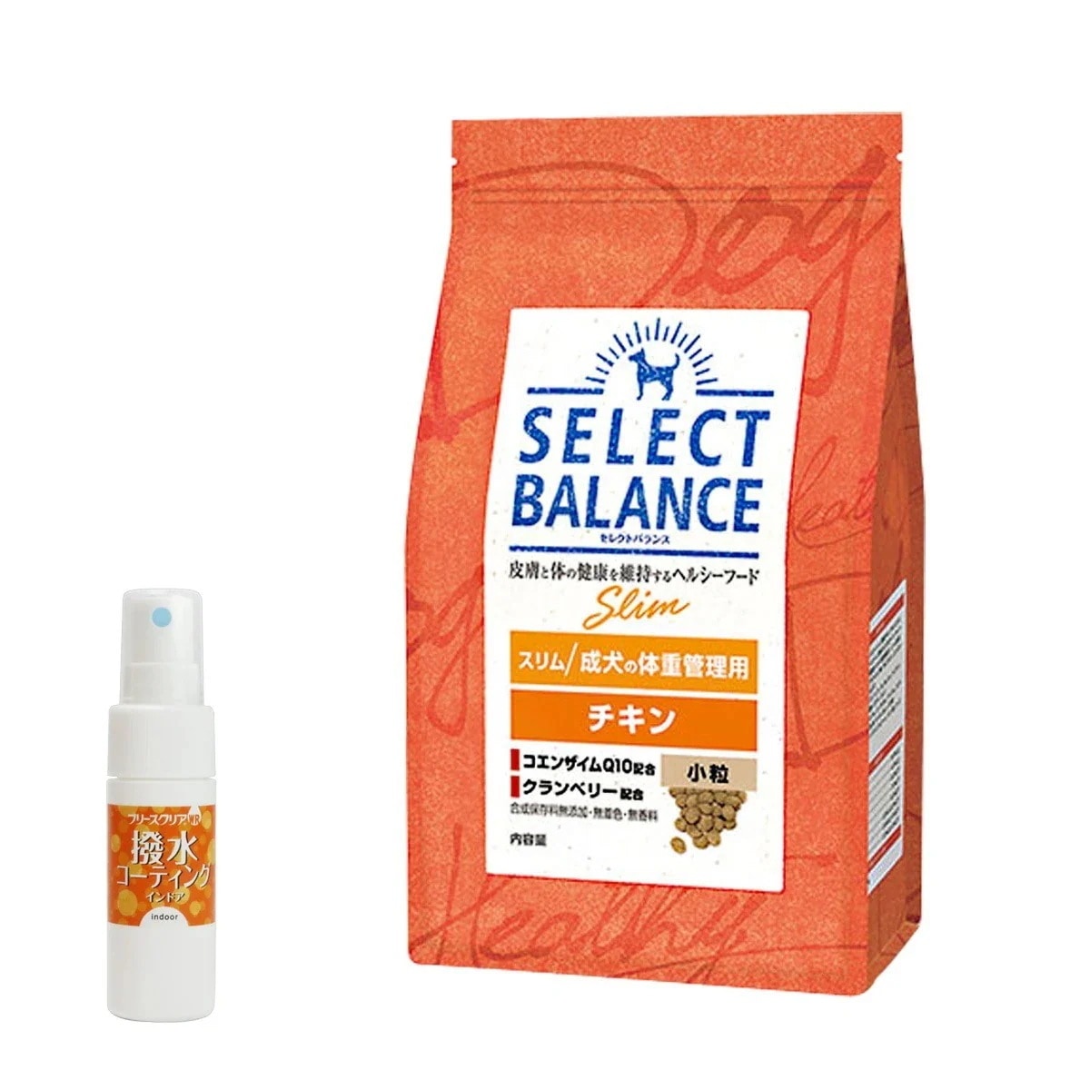 ドッグフード スリム チキン 小粒 3kg【撥水コーティングインドア(水回り用) 20ml付き】