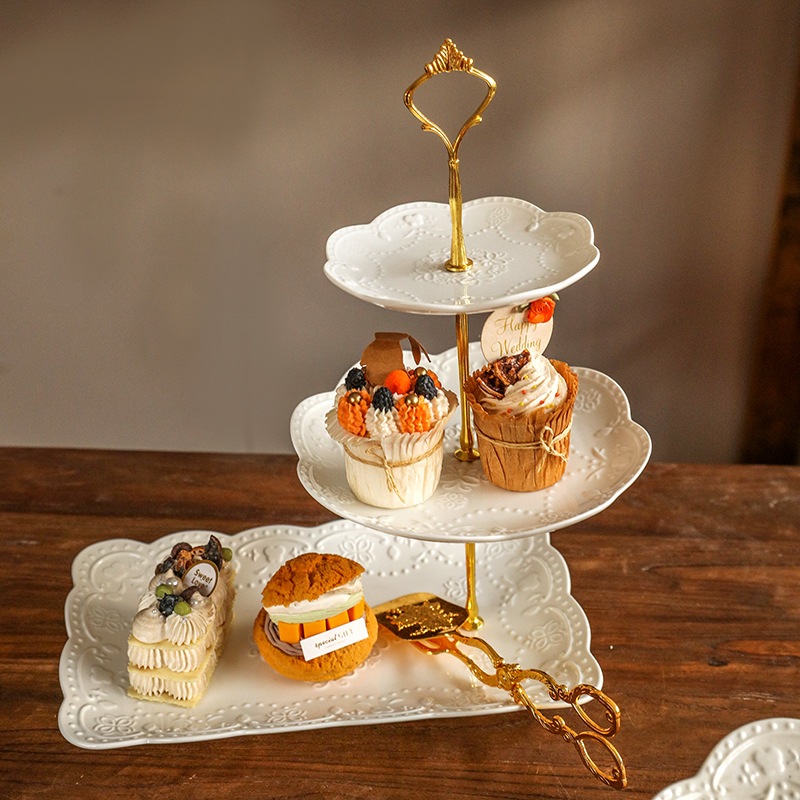 11 格子縞リビングルームキャンディースナックドライフルーツプレート絶妙なデザートプレートティーレストテーブル