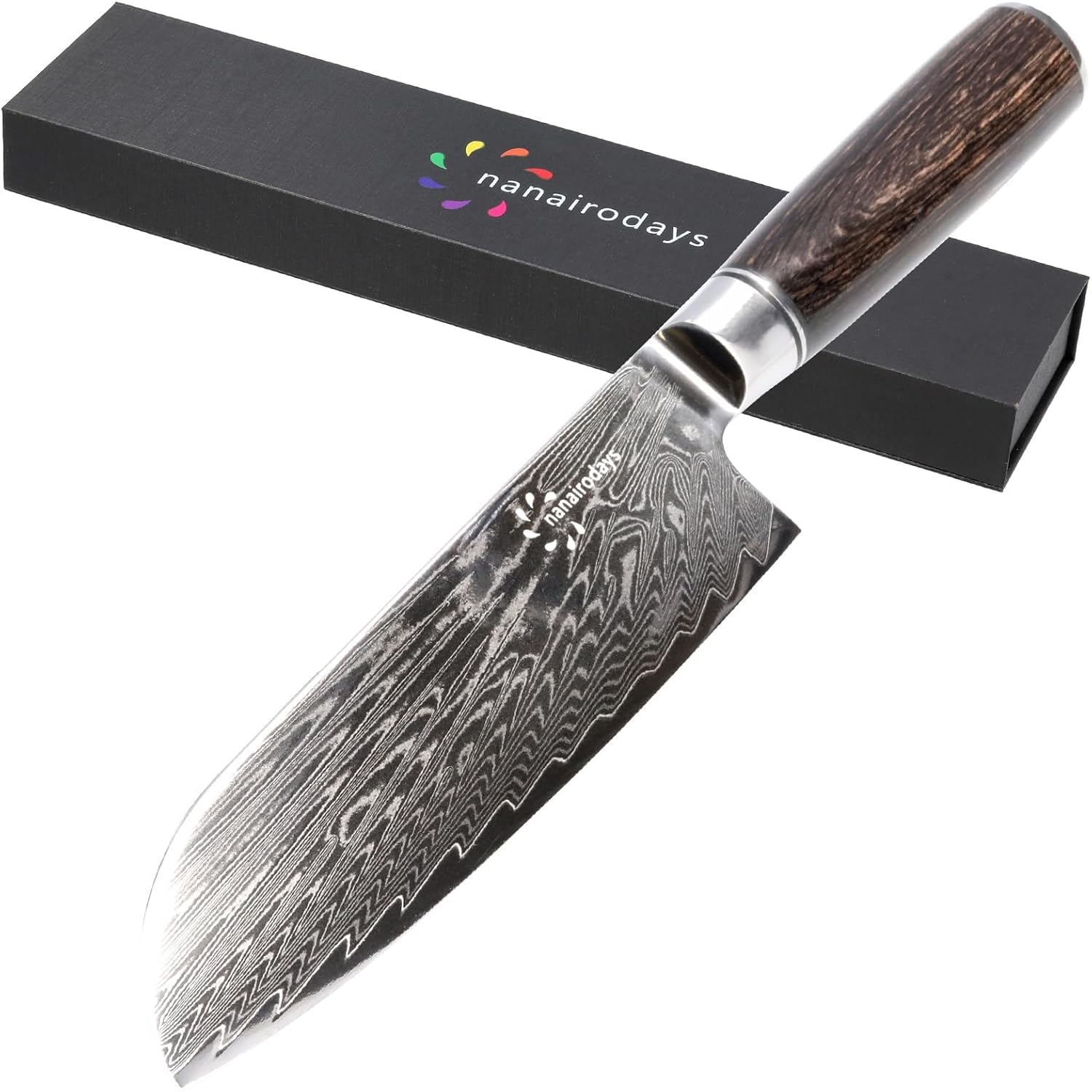 三徳包丁 刃渡り180mm 調理器具 よく切れる 錆びにくい 腐食に強い 日本製超高硬度VG10使用 おしゃれ 上品 キッチン用品 ダマスカス包丁