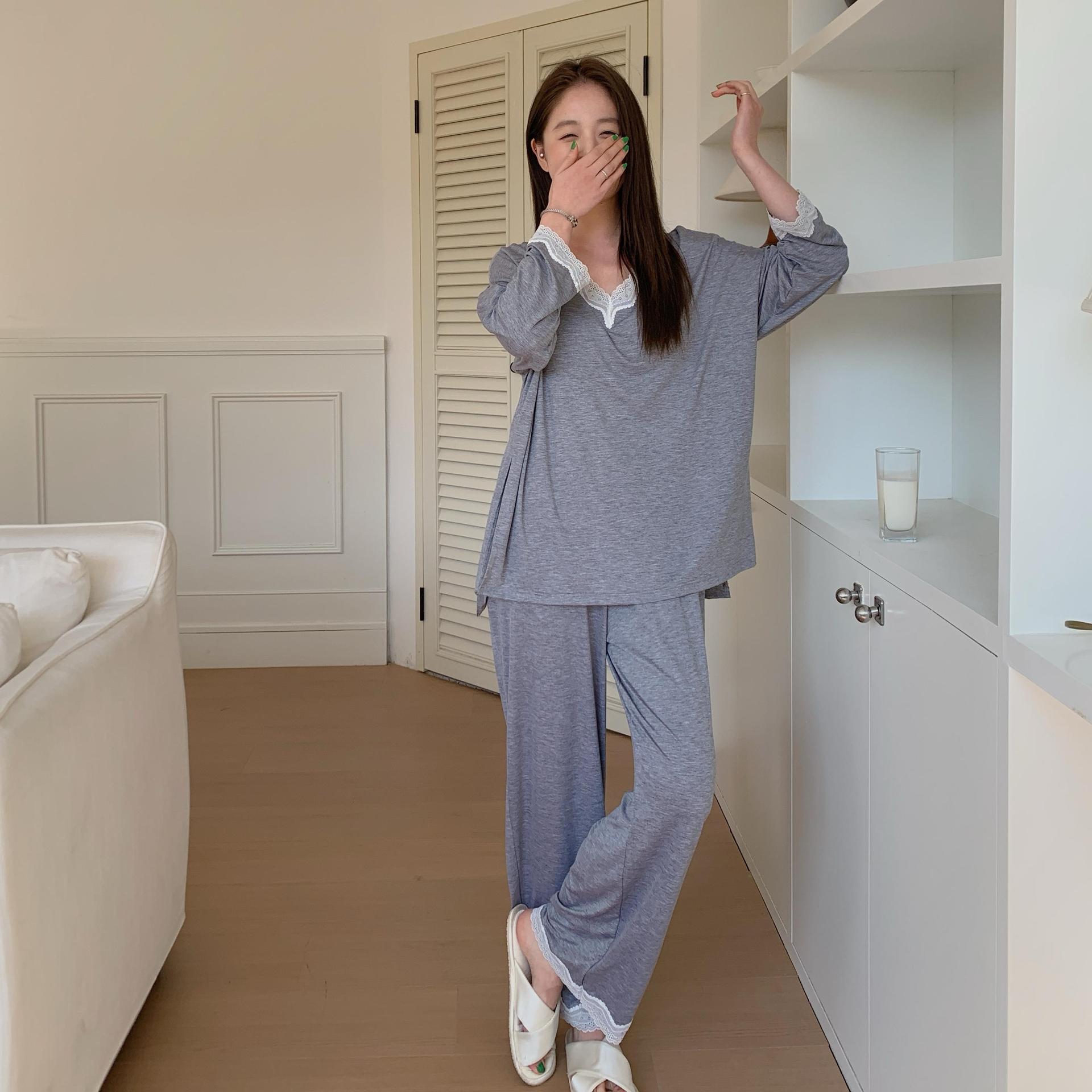 ルームウェア 胸パッド付きレース純欲甘いルックスお姫様風ルームウェアセット 夏パジャマ