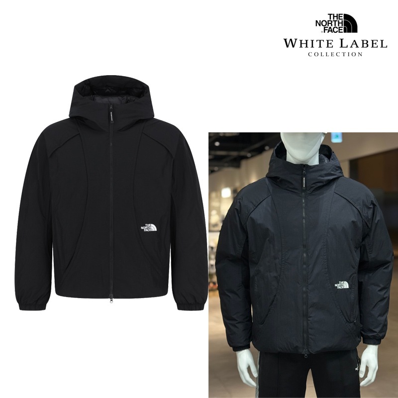 NJ1DR61J CALDERA DOWN JACKET RDS 25FW 新作 韓国限定ライン ユニセックス ダウン 防風 ハイネック フード RDS認証 ロゴ ミディアム 通勤通学 秋冬 耐久 艶