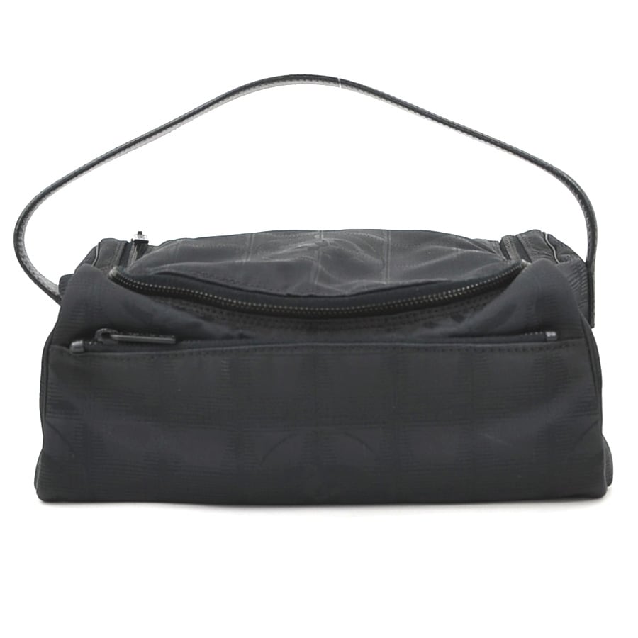 シャネル CHANEL ハンドバッグ バニティバッグ ニュートラベルライン ナイロンジャガード ブラック レディース e60412g