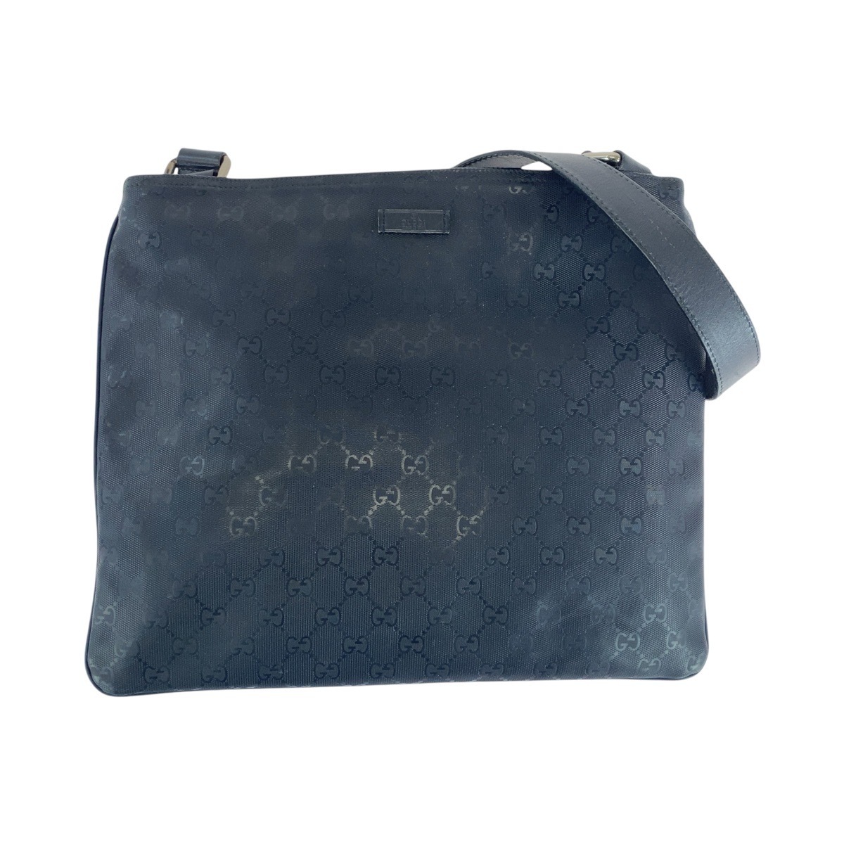 美品 GGインプリメ ブラック 黒 シルバー金具 GGキャンバス/レザー 201446 ショルダーバッグ ポシェット 男女兼用 レディース 500515