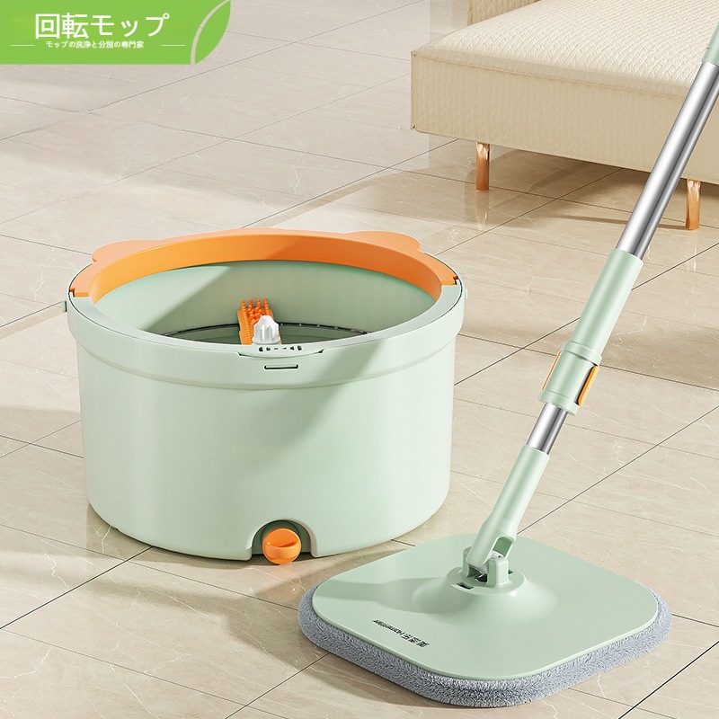 回転モップ乾湿両用平板モップ吸水バケツモップ掃除家庭用